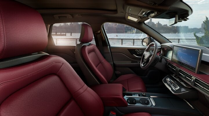 The available Perfect Position front seats in the 2025 Lincoln Corsair® SUV are shown. | Mark Ficken Lincoln in Charlotte NC