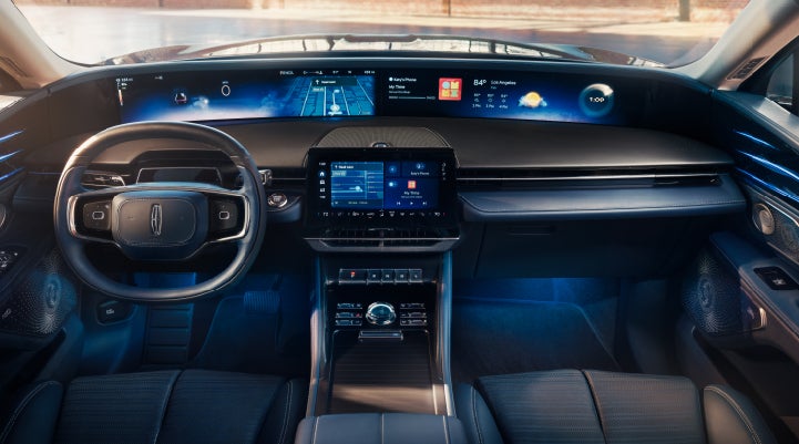 A large panoramic display is shown on the dashboard of a 2025 Lincoln Nautilus® SUV | Mark Ficken Lincoln in Charlotte NC