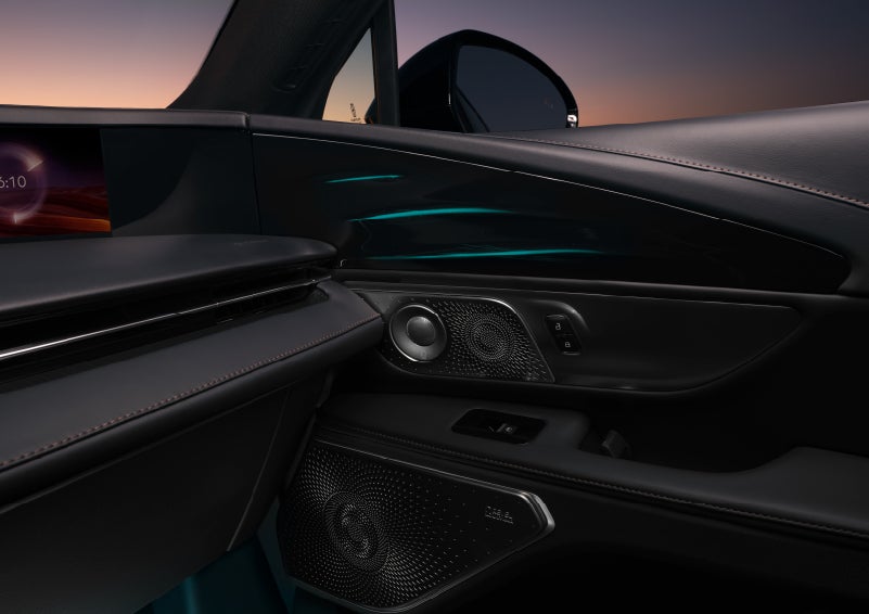 Selectable ambient lighting glows in the passenger door panel. | Mark Ficken Lincoln in Charlotte NC