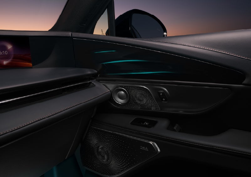 Selectable ambient lighting glows in the passenger door panel. | Mark Ficken Lincoln in Charlotte NC