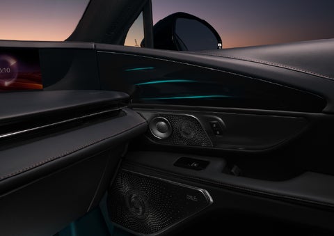 Selectable ambient lighting glows in the passenger door panel. | Mark Ficken Lincoln in Charlotte NC